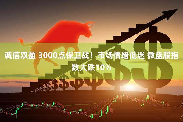 诚信双盈 3000点保卫战！市场情绪低迷 微盘股指数大跌10%