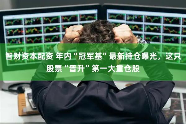 智财资本配资 年内“冠军基”最新持仓曝光，这只股票“晋升”第一大重仓股